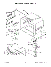 02 - Freezer Liner Parts parts for Whirlpool Refrigerator GX5FHTXVY010 / from AppliancePartsPros.com