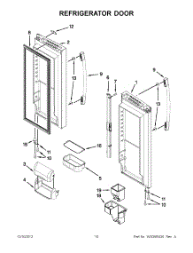 05 - Refrigerator Door parts for Whirlpool Refrigerator GX5FHTXVY010 / from AppliancePartsPros.com