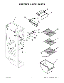 04 - Freezer Liner Parts parts for Whirlpool Refrigerator WRS346FIAT00 / from AppliancePartsPros.com