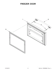 03 - Freezer Door parts for Whirlpool Refrigerator GX5FHTXVB08 / from AppliancePartsPros.com