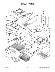 07 - Shelf Parts parts for Whirlpool Refrigerator GX5FHTXVB08 / from AppliancePartsPros.com