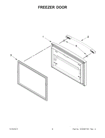 03 - Freezer Door parts for Whirlpool Refrigerator GX5FHDXVB08 / from AppliancePartsPros.com