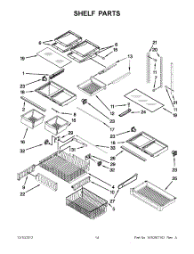 07 - Shelf Parts parts for Whirlpool Refrigerator GX5FHDXVB08 / from AppliancePartsPros.com