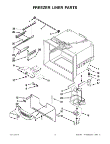 02 - Freezer Liner Parts parts for Whirlpool Refrigerator GX2FHDXVB07 / from AppliancePartsPros.com
