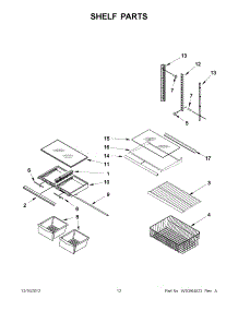 06 - Shelf Parts parts for Whirlpool Refrigerator EB9SHKXVQ07 / from AppliancePartsPros.com