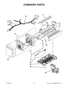 05 - Icemaker Parts parts for Whirlpool Refrigerator GI6FDRXXB08 / from AppliancePartsPros.com