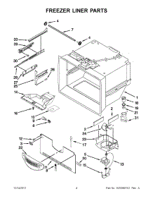 02 - Freezer Liner Parts parts for Whirlpool Refrigerator GX2SHBXVY09 / from AppliancePartsPros.com