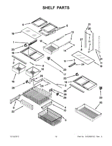 07 - Shelf Parts parts for Whirlpool Refrigerator GX2SHBXVY09 / from AppliancePartsPros.com