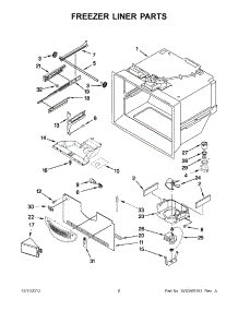 03 - Freezer Liner Parts parts for Whirlpool Refrigerator GB9FHDXWS08 / from AppliancePartsPros.com
