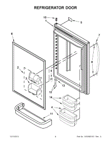 04 - Refrigerator Door parts for Whirlpool Refrigerator GB9FHDXWS08 / from AppliancePartsPros.com