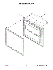 05 - Freezer Door parts for Whirlpool Refrigerator GB9FHDXWS08 / from AppliancePartsPros.com