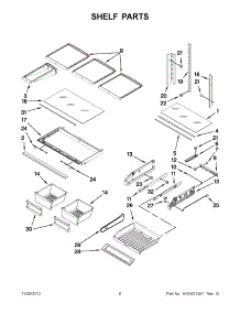 03 - Shelf Parts parts for Whirlpool Refrigerator GI0FSAXVY010 / from AppliancePartsPros.com