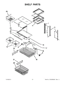 06 - Shelf Parts parts for Whirlpool Refrigerator GB9FHDXWB06 / from AppliancePartsPros.com