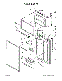 02 - Door Parts parts for Whirlpool Refrigerator WRT1L1TZYB01 / from AppliancePartsPros.com