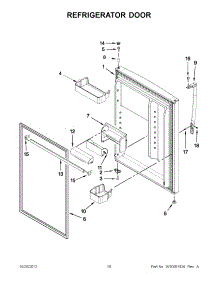 05 - Refrigerator Door parts for Whirlpool Refrigerator 5VWT51SFYW00 / from AppliancePartsPros.com