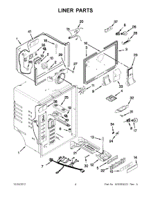 02 - Liner Parts parts for Whirlpool Refrigerator 5VWT59SFYF00 / from AppliancePartsPros.com