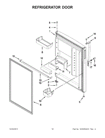 05 - Refrigerator Door parts for Whirlpool Refrigerator 5VWT59SFYF00 / from AppliancePartsPros.com