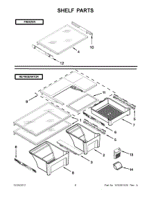 03 - Shelf Parts parts for Whirlpool Refrigerator 5VWT51SFYF00 / from AppliancePartsPros.com