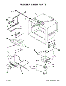 02 - Freezer Liner Parts parts for Whirlpool Refrigerator GB2FHDXWQ07 / from AppliancePartsPros.com