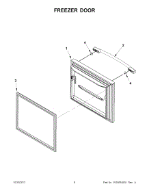 03 - Freezer Door parts for Whirlpool Refrigerator GB2FHDXWQ07 / from AppliancePartsPros.com
