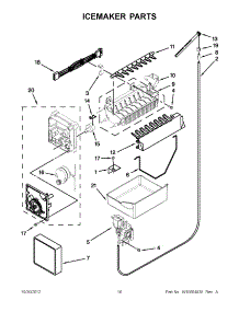 08 - Icemaker Parts parts for Whirlpool Refrigerator GB2FHDXWQ07 / from AppliancePartsPros.com