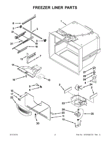 02 - Freezer Liner Parts parts for Whirlpool Refrigerator EB9FVHXWB03 / from AppliancePartsPros.com
