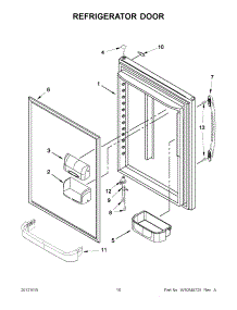 05 - Refrigerator Door parts for Whirlpool Refrigerator EB9FVHXWB03 / from AppliancePartsPros.com