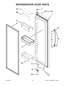 05 - Refrigerator Door Parts parts for Whirlpool Refrigerator 6WSC21N4AF00 / from AppliancePartsPros.com