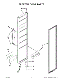 06 - Freezer Door Parts parts for Whirlpool Refrigerator 6WSC21N4AF00 / from AppliancePartsPros.com