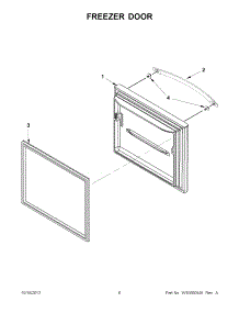 03 - Freezer Door parts for Whirlpool Refrigerator GB2FHDXWS08 / from AppliancePartsPros.com