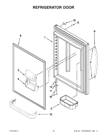 05 - Refrigerator Door parts for Whirlpool Refrigerator GB2FHDXWS08 / from AppliancePartsPros.com