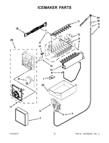 08 - Icemaker Parts parts for Whirlpool Refrigerator GB2FHDXWS08 / from AppliancePartsPros.com