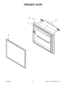 03 - Freezer Door parts for Whirlpool Refrigerator EB9FVHXWQ03 / from AppliancePartsPros.com