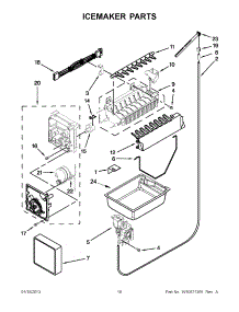 08 - Icemaker Parts parts for Whirlpool Refrigerator GX2FHDXVQ05 / from AppliancePartsPros.com