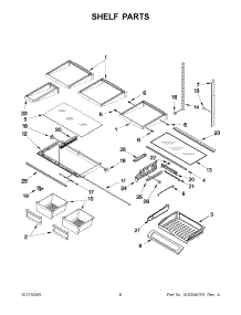 03 - Shelf Parts parts for Whirlpool Refrigerator 5GI6FARAF000 / from AppliancePartsPros.com