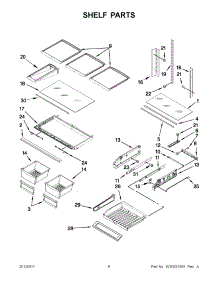 03 - Shelf Parts parts for Whirlpool Refrigerator GI0FSAXVB08 / from AppliancePartsPros.com