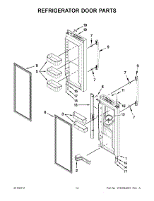 07 - Refrigerator Door Parts parts for Whirlpool Refrigerator GZ25FSRXYY5 / from AppliancePartsPros.com