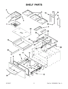 03 - Shelf Parts parts for Whirlpool Refrigerator GZ25FSRXYY7 / from AppliancePartsPros.com