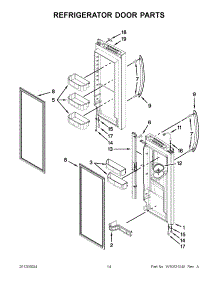 07 - Refrigerator Door Parts parts for Whirlpool Refrigerator GZ25FSRXYY4 / from AppliancePartsPros.com