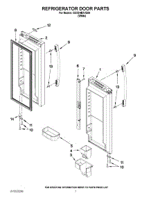 05 - Refrigerator Door Parts parts for Whirlpool Refrigerator GX2SHBXVQ04 / from AppliancePartsPros.com