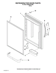 04 - Refrigerator Door Parts parts for Whirlpool Refrigerator EB9SHKXVQ06 / from AppliancePartsPros.com