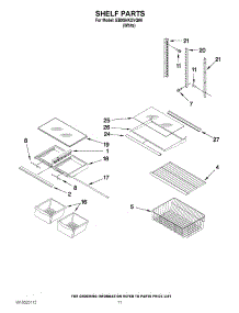 06 - Shelf Parts parts for Whirlpool Refrigerator EB9SHKXVQ06 / from AppliancePartsPros.com