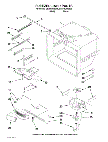 02 - Freezer Liner Parts parts for Whirlpool Refrigerator GB2FHDXWQ06 / from AppliancePartsPros.com