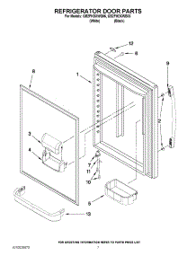 05 - Refrigerator Door Parts parts for Whirlpool Refrigerator GB2FHDXWQ06 / from AppliancePartsPros.com
