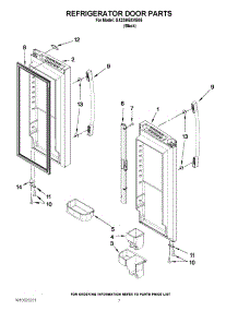 05 - Refrigerator Door Parts parts for Whirlpool Refrigerator GX2SHBXVB05 / from AppliancePartsPros.com