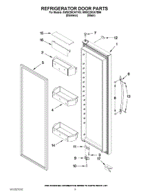 06 - Refrigerator Door Parts parts for Whirlpool Refrigerator 5WSC20CAYY00 / from AppliancePartsPros.com