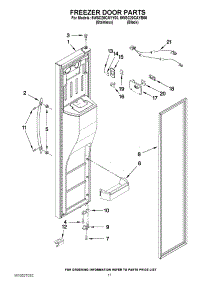 07 - Freezer Door Parts parts for Whirlpool Refrigerator 5WSC20CAYY00 / from AppliancePartsPros.com