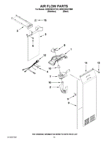 11 - Air Flow Parts parts for Whirlpool Refrigerator 5WSC20CAYY00 / from AppliancePartsPros.com