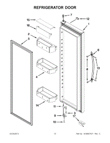 06 - Refrigerator Door parts for Whirlpool Refrigerator WRL767SIAM00 / from AppliancePartsPros.com