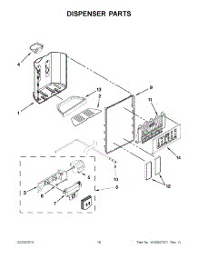 08 - Dispenser Parts parts for Whirlpool Refrigerator WRL767SIAM00 / from AppliancePartsPros.com